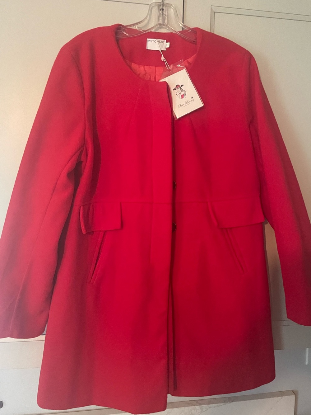 Witchery Red Pea Coat